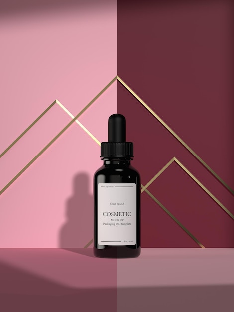 Mockup di prodotti cosmetici premium idratanti per la cura della pelle