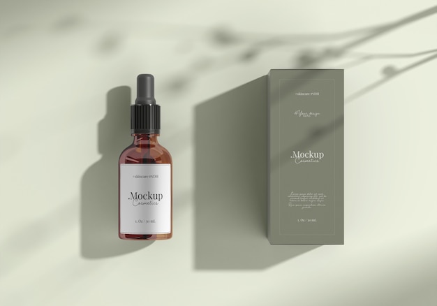 Skin care packaging design mockup