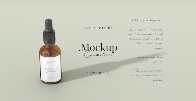 Skin care packaging design mockup