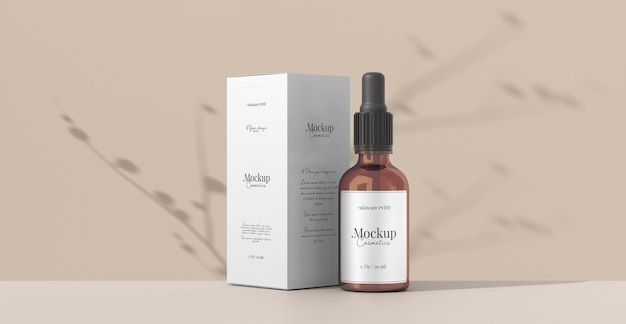 PSD skin care packaging design mockup