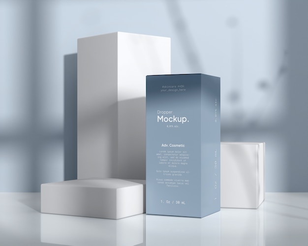 Skin care packaging design mockup