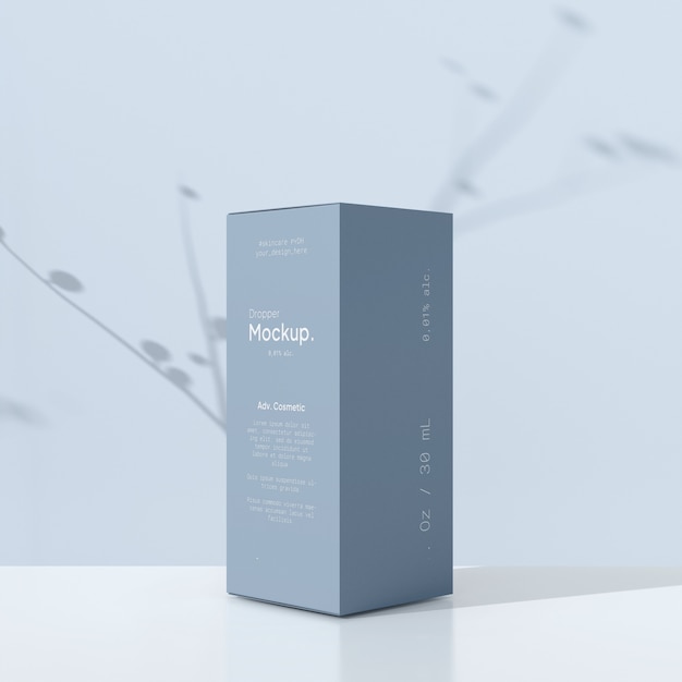 Skin care packaging design mockup