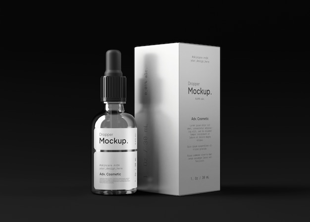 PSD skin care packaging design mockup