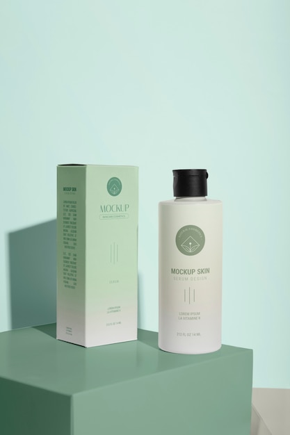 Skin care packaging mockup