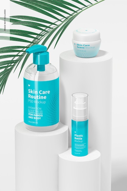Skin Care Routine Scene Mockup
