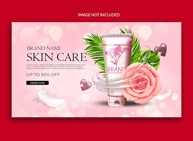 PSD skin care social media post design.