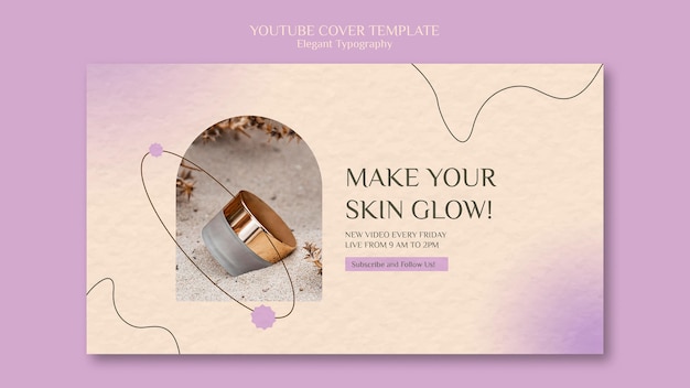 PSD skin care youtube cover template