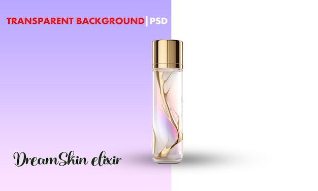 PSD skin elixir transparent background psd