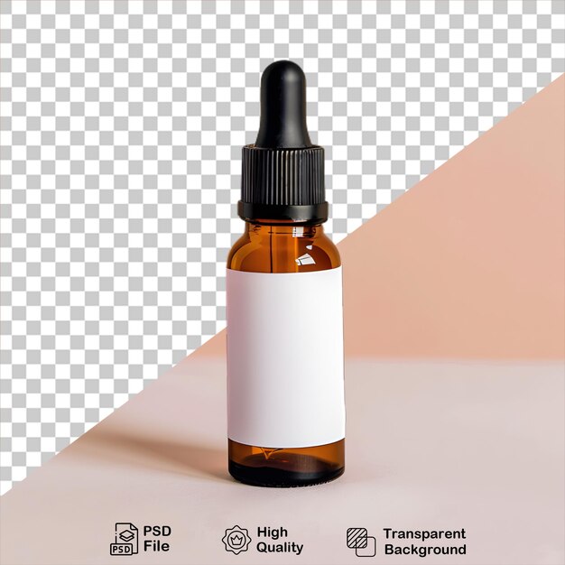 Skin oil bottle on transparent background include image