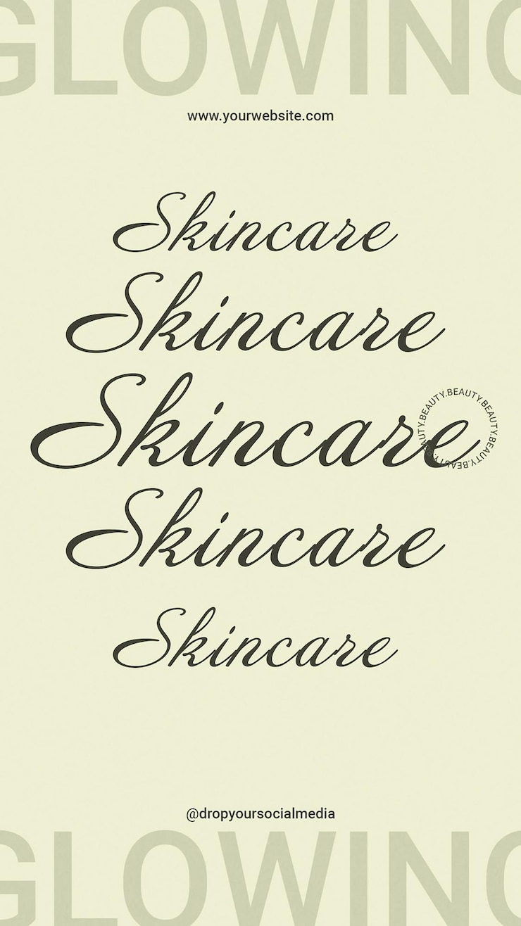PSD skincare branding instagram stories template psd design