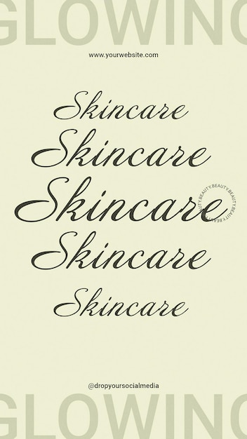PSD skincare branding szablon historii na instagramie psd design