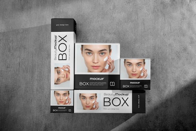 PSD skincare cream packaging mock-up design