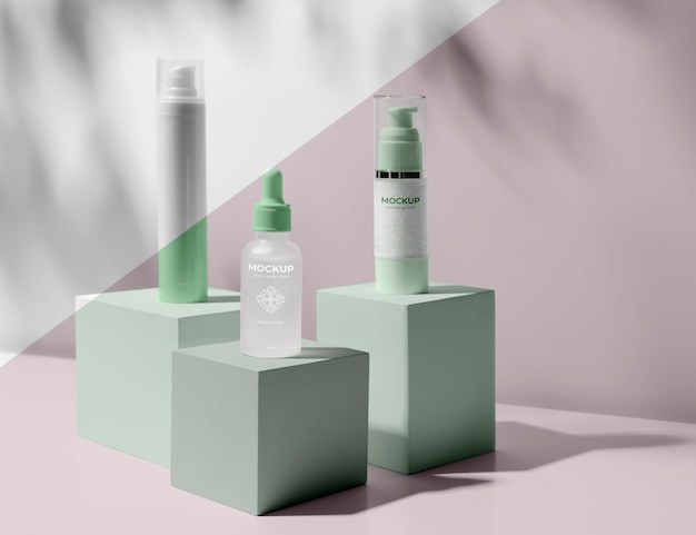 PSD skincare products mock-up assortment