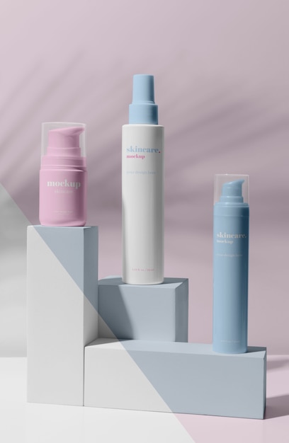 PSD skincare products mock-up assortment