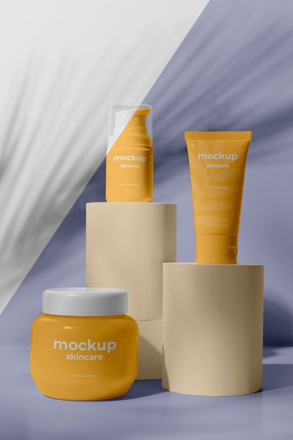 PSD skincare products mock-up assortment