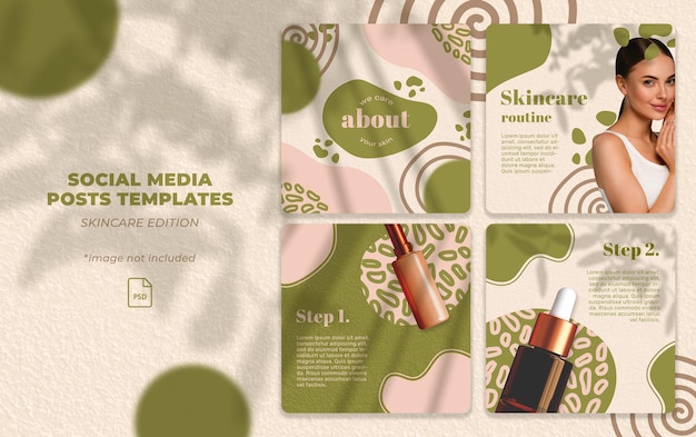 PSD skincare social media template