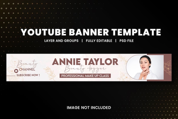 skincare youtube banner channel template