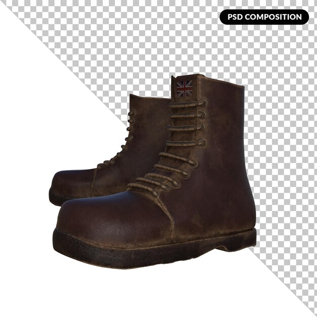 PSD skinhead style accessories 3d rendering premium psd