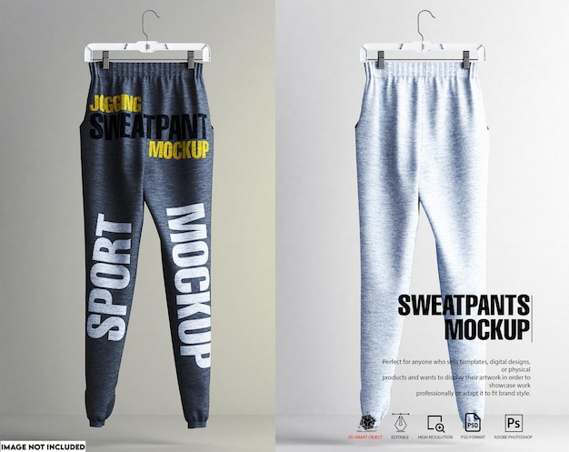 Skinny Joggins Pants Mockup