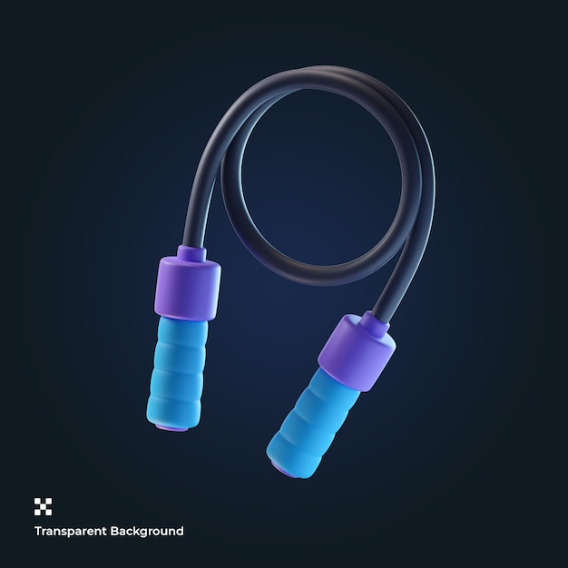 PSD skipping rope 3d icon illustration