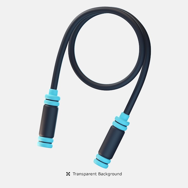 PSD skipping rope 3d icon illustration