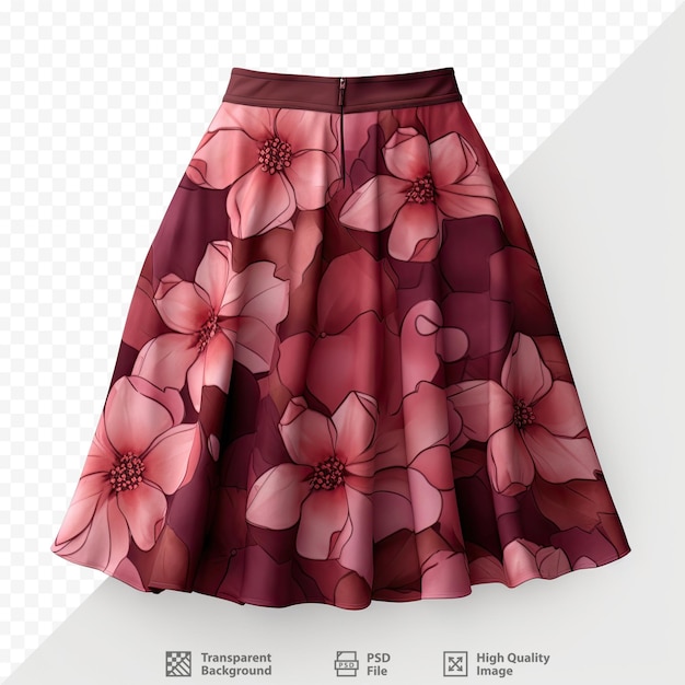 PSD a skirt with a flower pattern on it