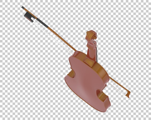 PSD skrzypce izolowane na tle ilustracja renderingu 3d