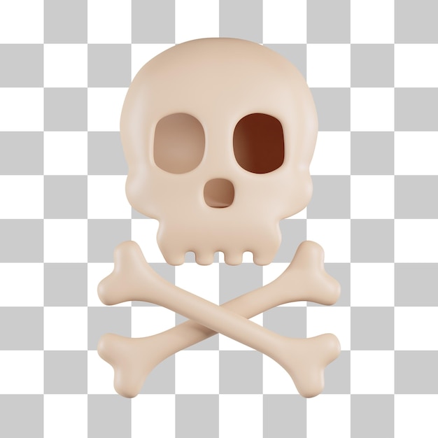 PSD 두개골과 이미지 3d 아이콘