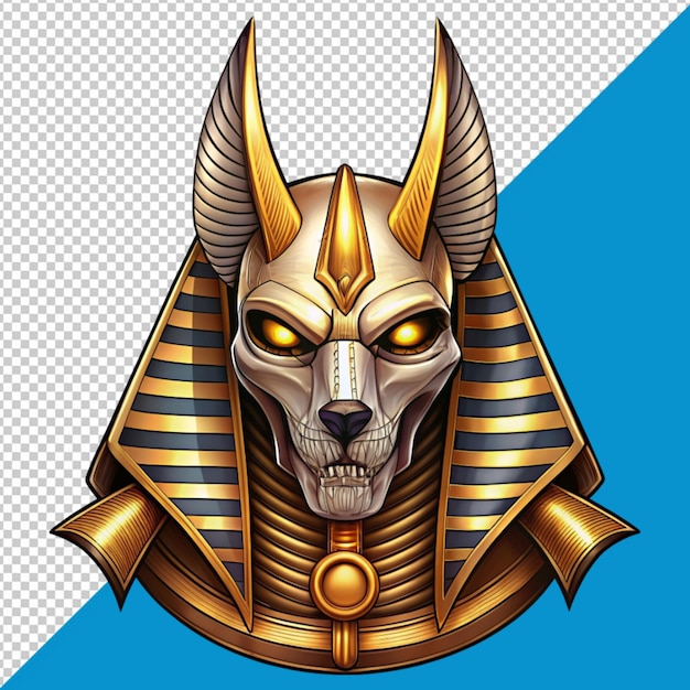 PSD skull anubis egypt on transparent background