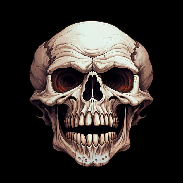 PSD skull art illustrations for stickers tshirt design poster etc