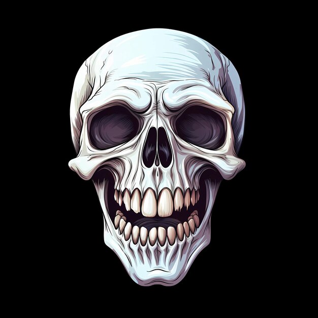 PSD skull art illustrations for stickers tshirt design poster etc