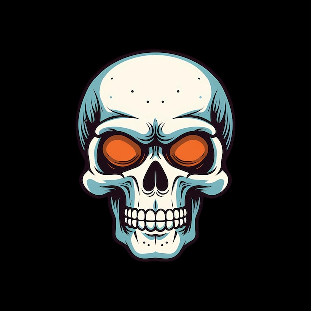 PSD skull art illustrations for stickers tshirt design poster etc