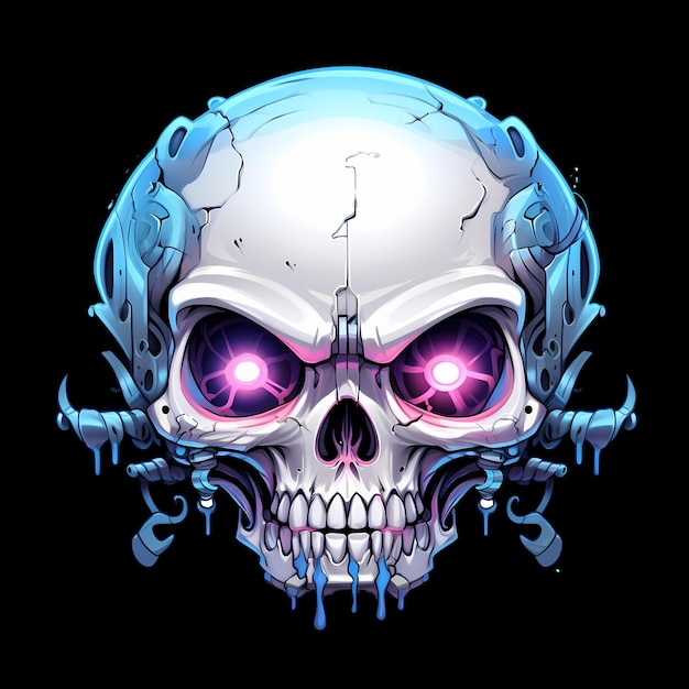 Skull art illustrations for stickers tshirt design poster etc