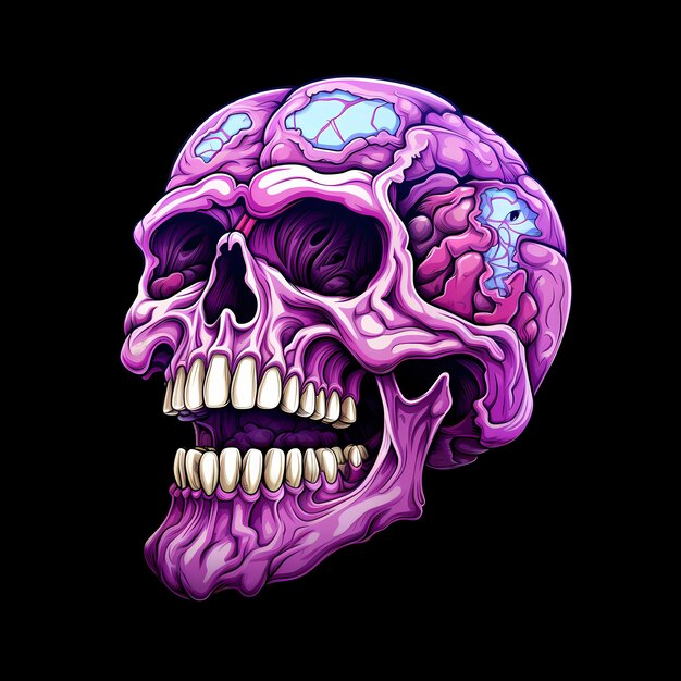 Skull art illustrations for stickers tshirt design poster etc