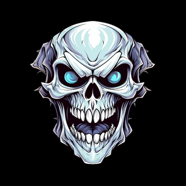 Skull art illustrations for stickers tshirt design poster etc