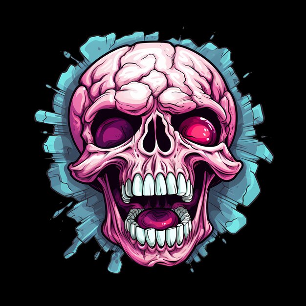 Skull art illustrations for stickers tshirt design poster etc