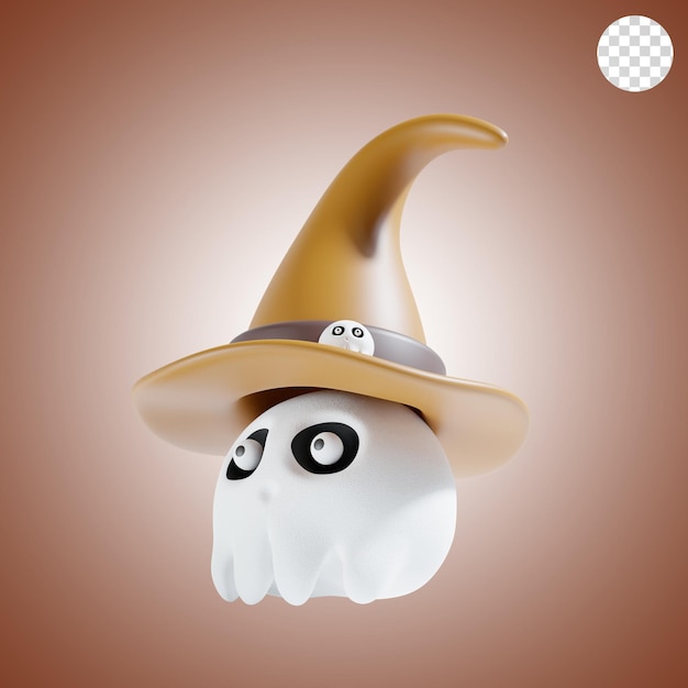 Skull halloween 3d illustration