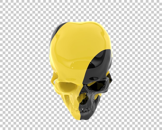 PSD skull isolated on background 3d rendering illustration