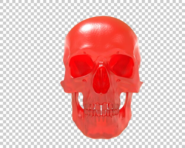 PSD skull isolated on background 3d rendering illustration