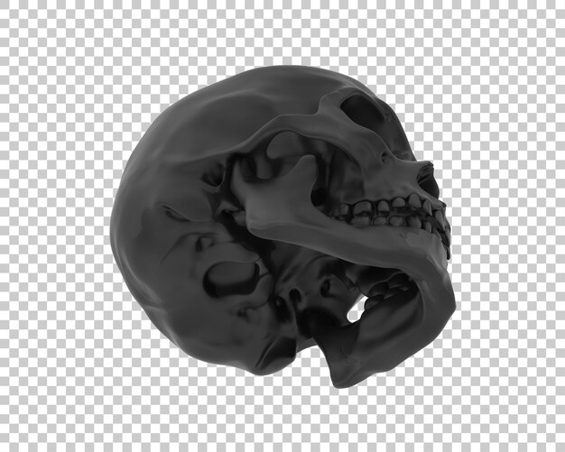 PSD skull isolated on background 3d rendering illustration