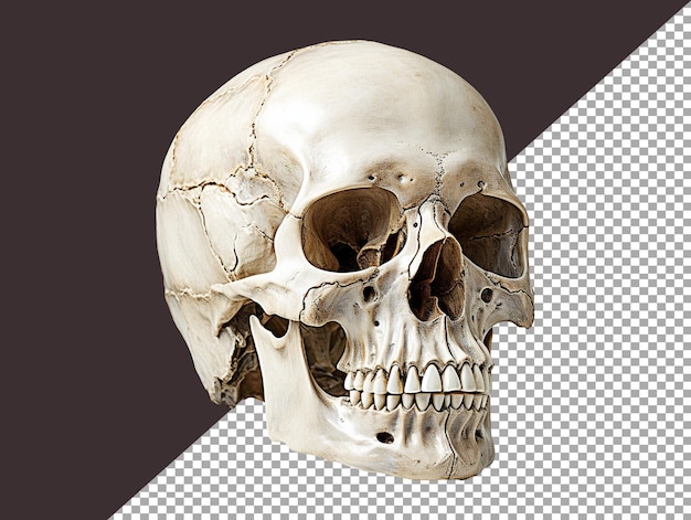 透明な背景の頭蓋骨の孤立物体の写真