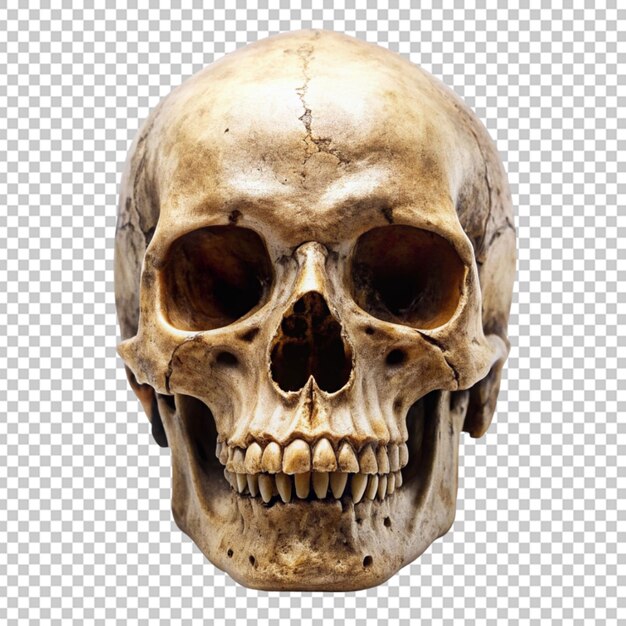 PSD skull isolated on transparent background