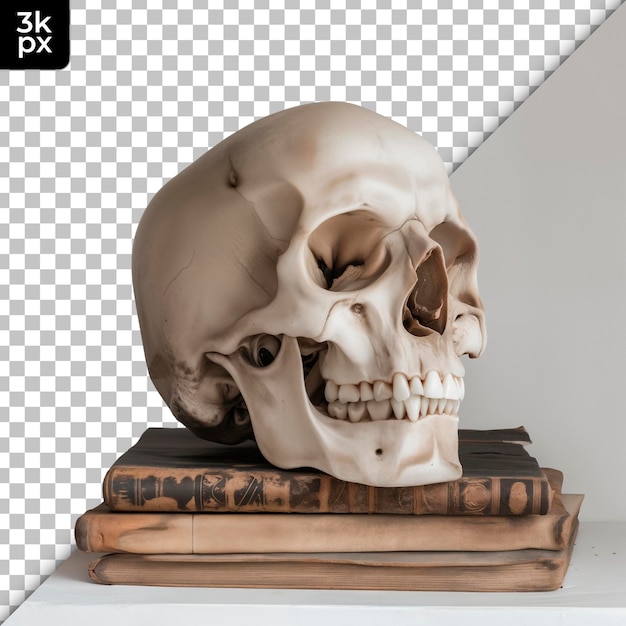Il cranio isolato su uno sfondo trasparente