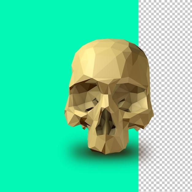 PSD skull low poly