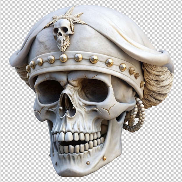 PSD skull pirate on transparent background