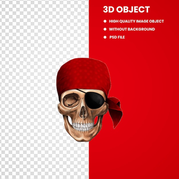 PSD skull red