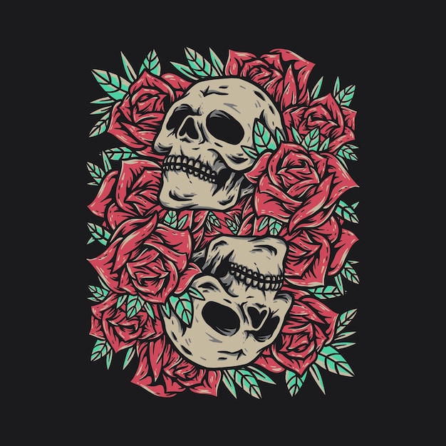 Skull roses