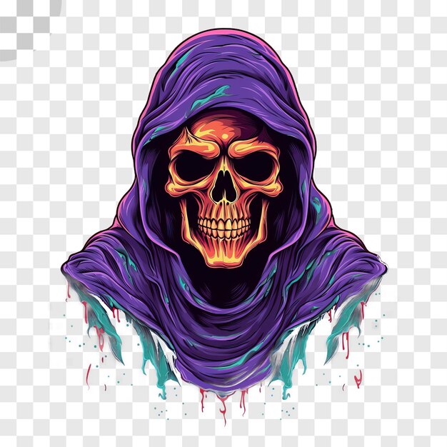 PSD skull transparent background