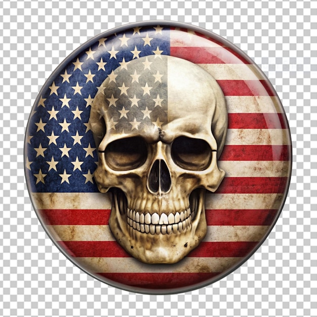 PSD アメリカ国旗の頭蓋骨
