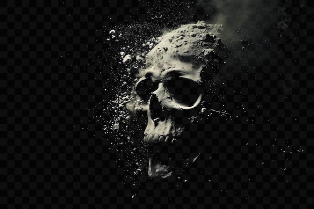 A skull with a dark background and a dark background